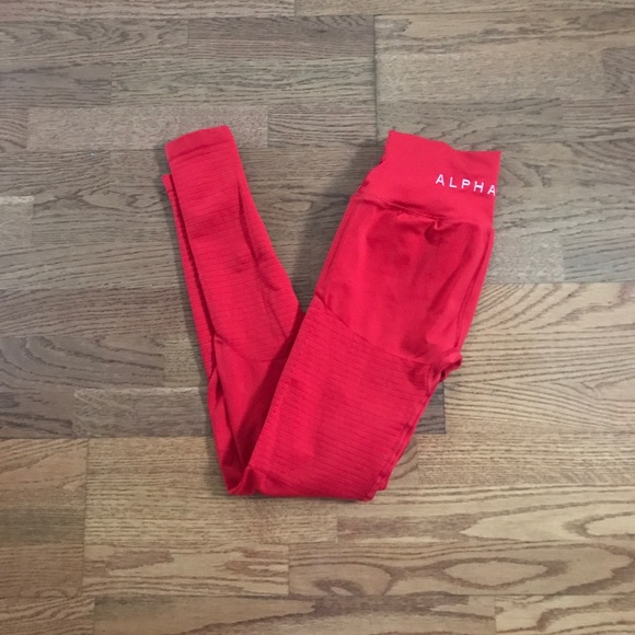 Alphalete Pants - Alphalete formula red leggings
